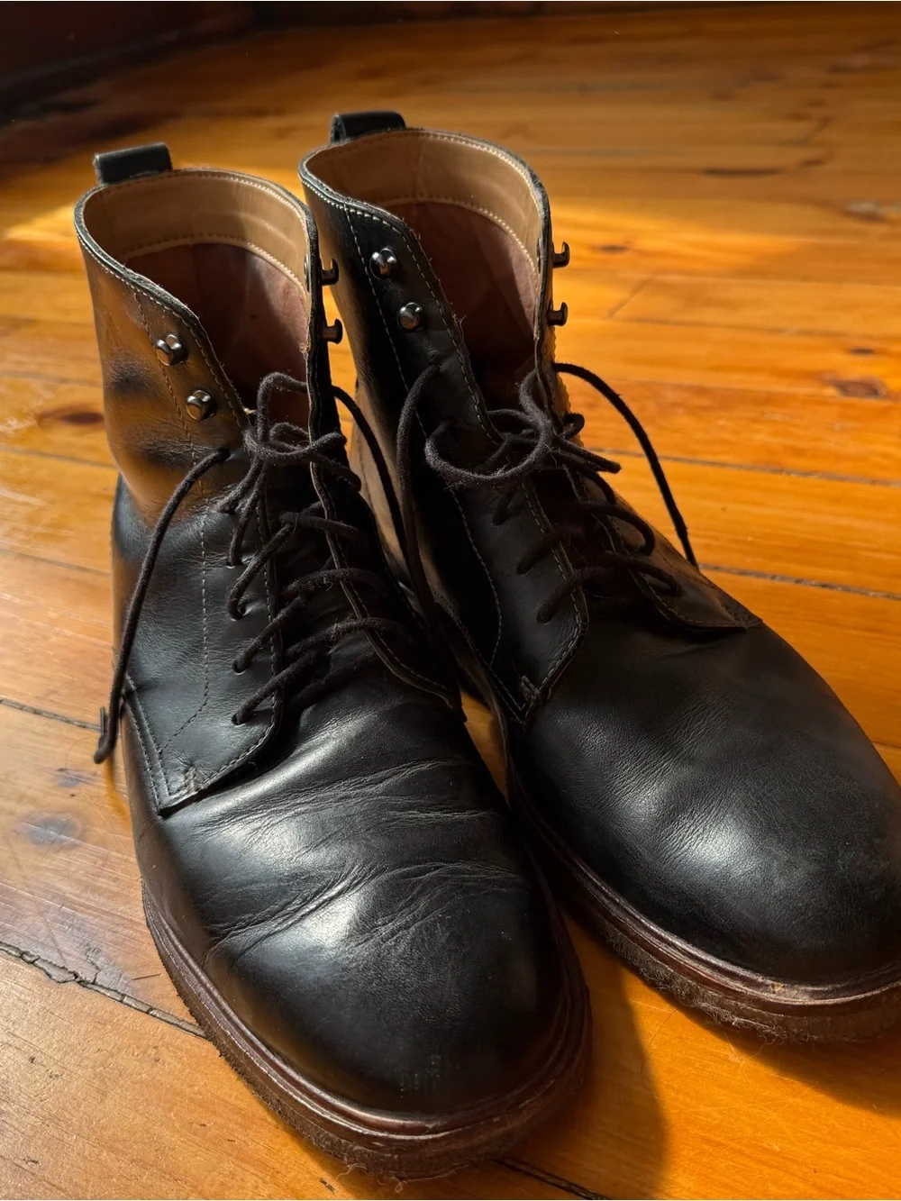 Clark’s Clarksdale rich black Leather Men’s Lace-Up Boots